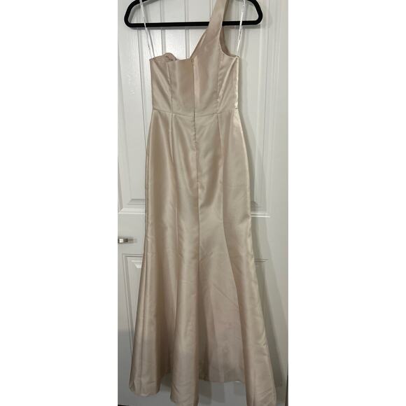Alfred Sung Champagne One Shoulder Prom Dress - Size 0, EUC - Picture 4 of 7